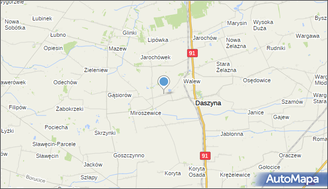 mapa Stary Sławoszew, Stary Sławoszew na mapie Targeo